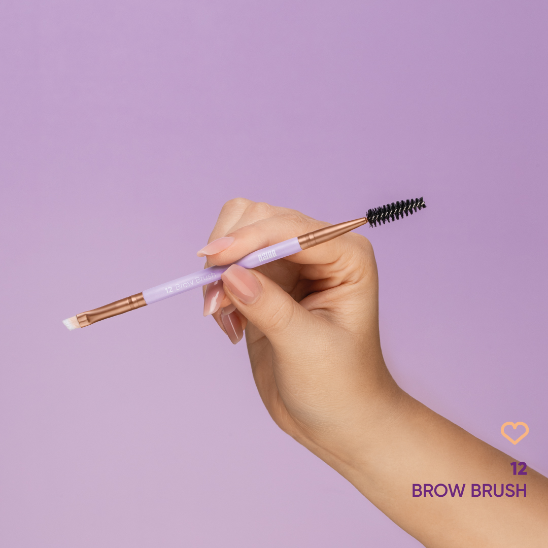NEJHA - PENNELLO PROFESSIONALE MAKE-UP SOPRACCIGLIA 2IN1 , Brow Brush 12